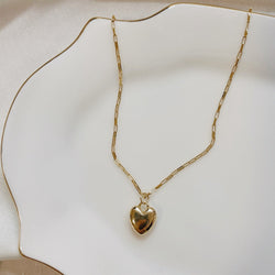 Puffy Heart Pendant Necklace