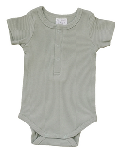 Organic Cotton Ribbed Snap Bodysuit