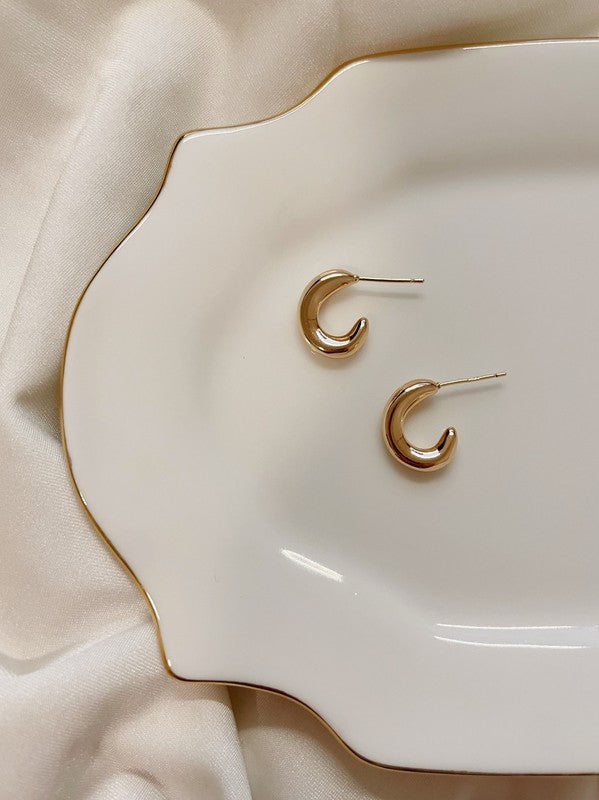 Elle Chunky Mini Hoop Earrings